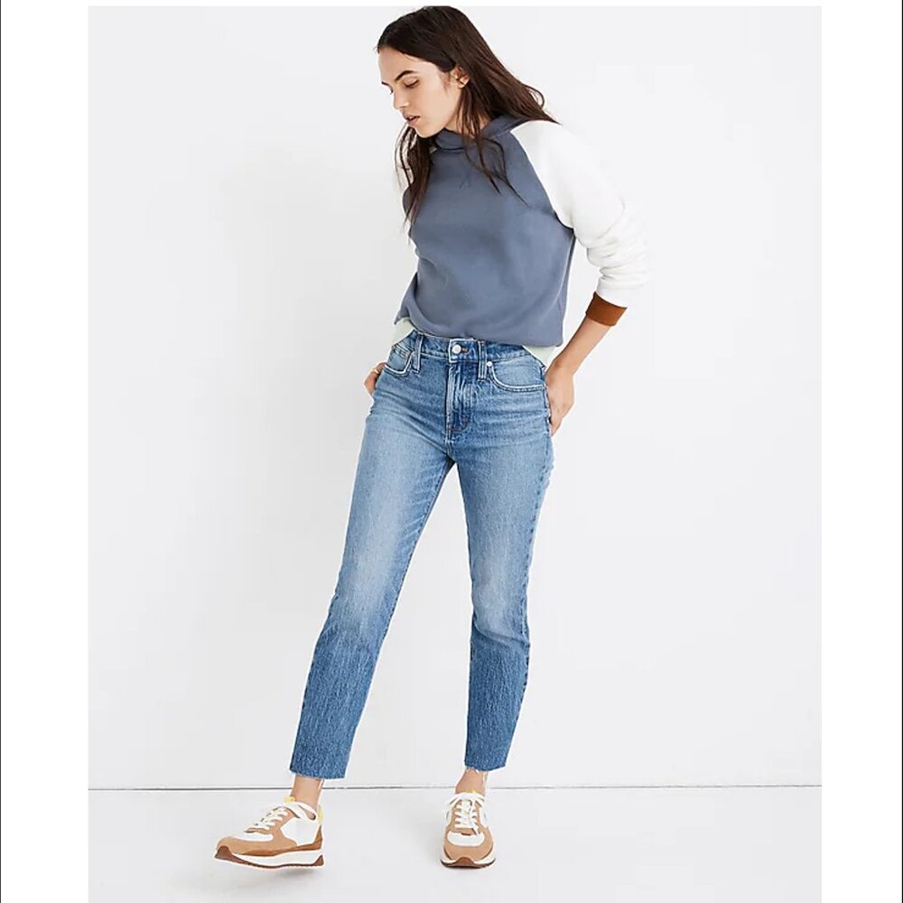 Madewell Perfect Vintage Jean Enmore Wash Raw Hem Size 29 EUC